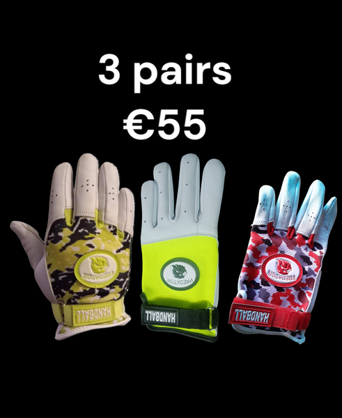 predator gloves x 3 (mixed colours)