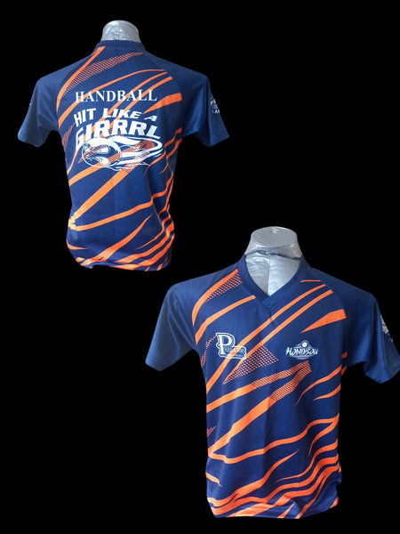 Jersey , orange dash, ladies