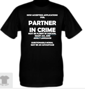 T shirt, Partner in Crime
