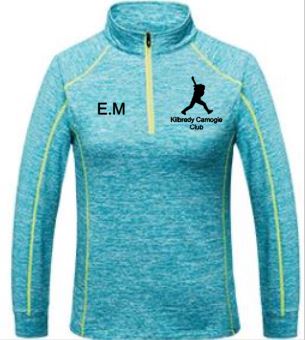 womens 1/2 zip training top(for personalisation)